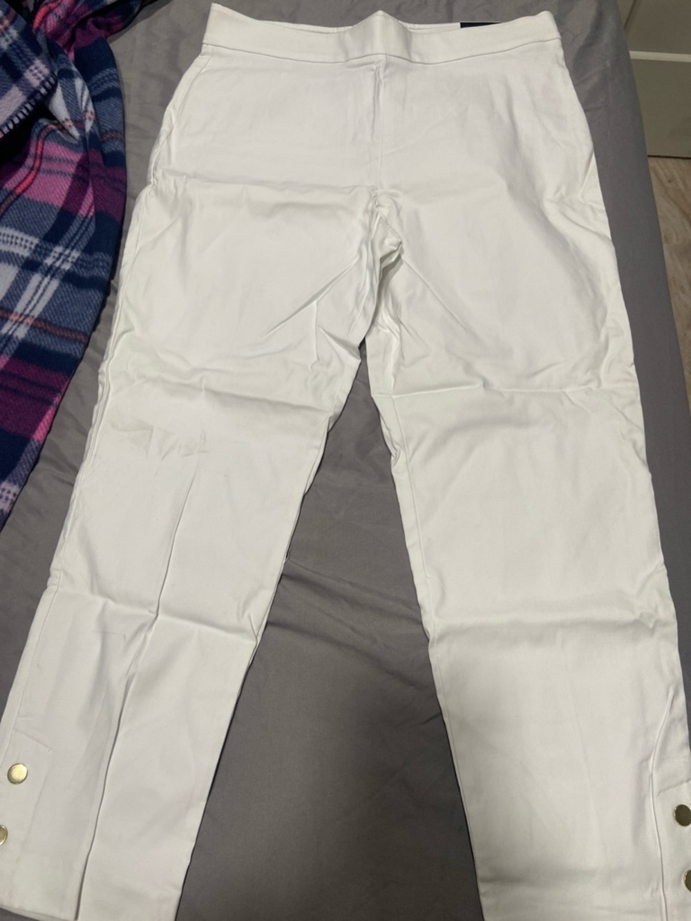 Counterparts White Mid-Rise Slim Leg Pants